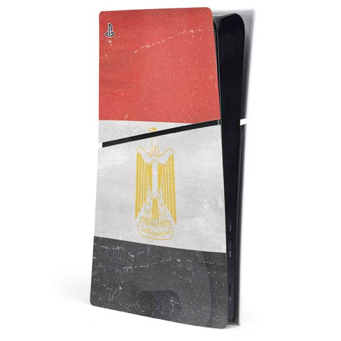 Egyptian Flag Distressed PS5 Slim Digital Edition Console Skin